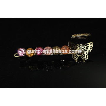 Glänzende koreanische Schmetterlings-Art und Weise Rhinestone Hairgrip Mädchen-Perlen Hairclip Haar-Zusätze